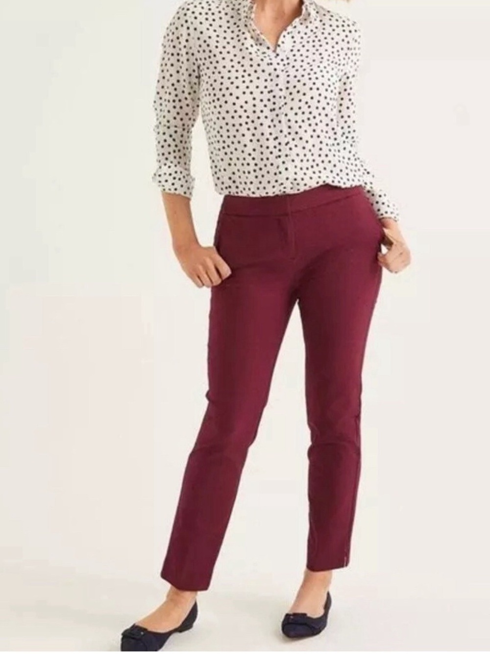 Boden Richmond Pants Deep Wisteria Full Length Trousers Sz6